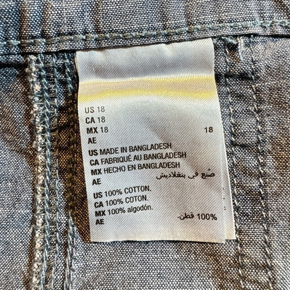 Karen Scott Chambray Shorts Size 18 - Picture 5 of 5